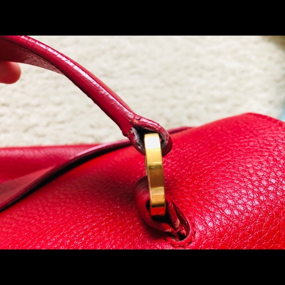 YSL Vintage Red Leather Handbag - Picture 7 of 13